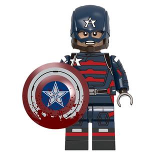 漫威超级英雄猎鹰冬兵美国队长密探第三方拼装积木人仔玩具X0313