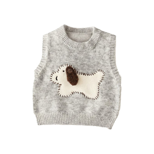 男童马甲宝宝加绒毛衣针织背心秋冬加厚儿童毛线坎肩内搭外穿新款