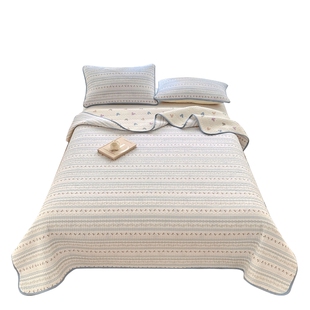 全棉纯棉床盖单件a类母婴级四季通用榻榻米床单人三件套夹棉铺盖3