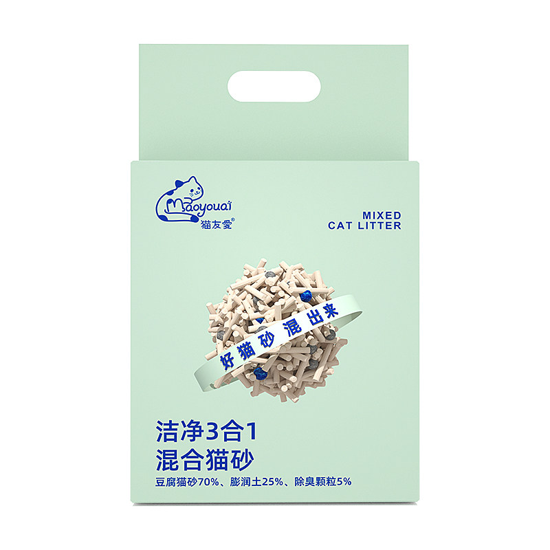 天然混合除臭无尘抗菌豆腐猫砂