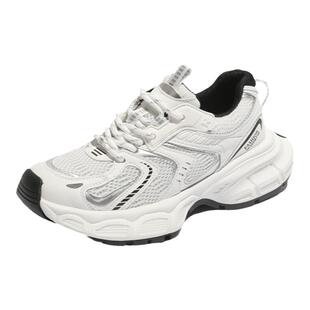 小怪兽老爹鞋女秋季新款女款白色厚底轻便增高运动鞋流行百搭鞋子