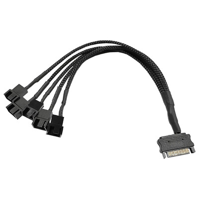 SATA转小4Pin/3Pin电源转接线电脑机箱CPU风扇一分二三四五扩展线