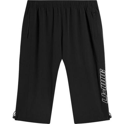 李宁排湿速干男刺绣七分运动裤