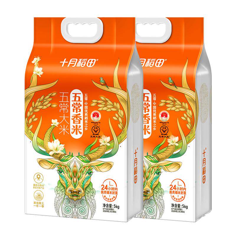 十月稻田五常香米东北五常大米
