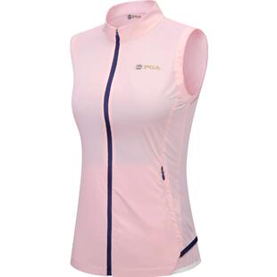 美国PGA 高尔夫女装马甲外套女士衣服运动保暖夹克收腰服装女套装
