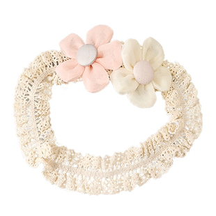 韩国婴儿发带夏季新生儿男女宝宝蕾丝花朵头饰儿童可爱公主风头花