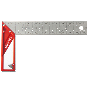 KAPRO不锈钢直角尺洞洞尺 45度90度木工尺 标注钢尺划线角度尺