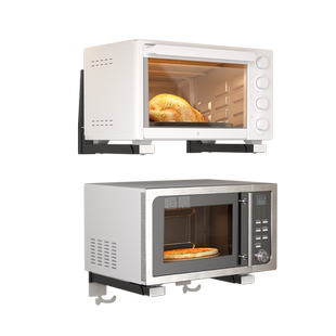 304不锈钢微波炉架壁挂式架子厨房微波炉烤箱置物架支架托架挂墙