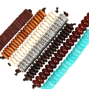 橄榄核蜜蜡青金石南红牛皮椰壳隔片隔珠文玩金刚星月菩提天然配饰