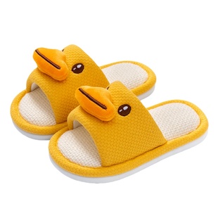 儿童亚麻拖鞋男童女童家居室内2025新款防滑宝宝小孩棉麻居家男孩