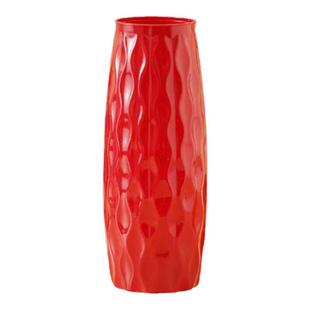 中国风仿陶瓷塑料花瓶雪柳专用银柳水培养插花瓶桌面客厅装饰摆件