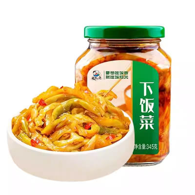 饭扫光下饭菜345g瓶装四川红油下饭菜腌榨菜咸菜开味泡菜家用调味