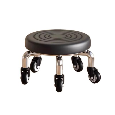 滑轮矮凳万向轮小凳子家用圆凳美甲缝矮凳儿童学步凳小板凳换鞋凳