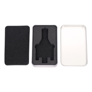 箱牌模型剪钳收纳盒 锉刀笔刀刀片带镂空内衬磨砂金属铁盒 14005