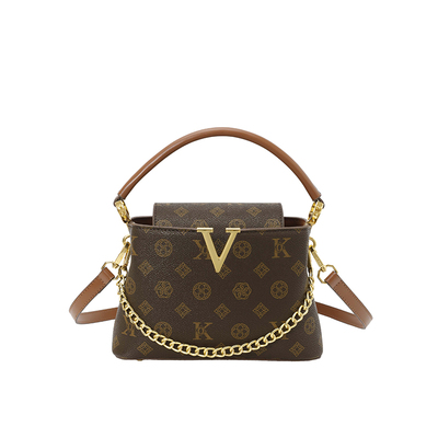 2026新款复古老花水桶包斜挎