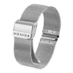 NOMOS手表带钢带代用诺莫斯Metro系列男女米兰编织双保险扣网带20