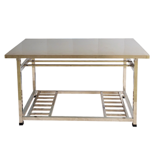 新款家用烤火桌子全不锈钢桌面长方形条台茶几SUS304电炉取暖桌