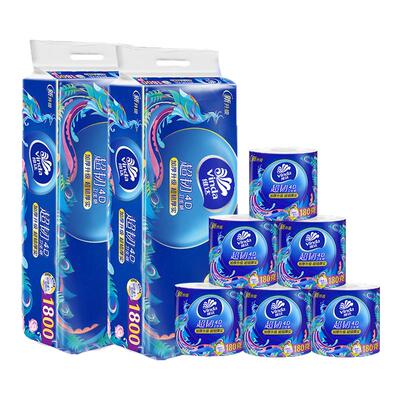 维达卷纸国潮超韧4层加厚180g立体压花卷筒卫生纸厕所纸巾家用D2