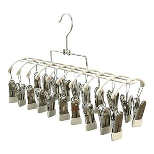 不锈钢袜子晾晒架多夹子家用婴儿袜夹学生宿舍晾衣架阳台防风衣架