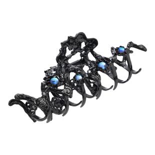 SUMIYAKI原创设计月蚀系列心率图金属大抓夹小众金属发饰鲨鱼夹