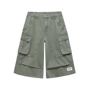 it :5cm/FIVECM美式工装七分裤男女夏季新款潮牌宽松休闲直筒裤子