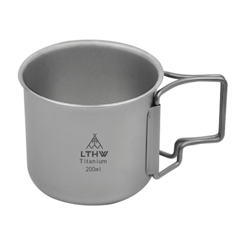 LTHW纯钛杯子户外茶杯折叠水杯
