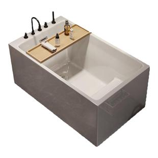 日式免安装长方形亚克力浴缸小户型独立式家用无缝一体成型小浴盆