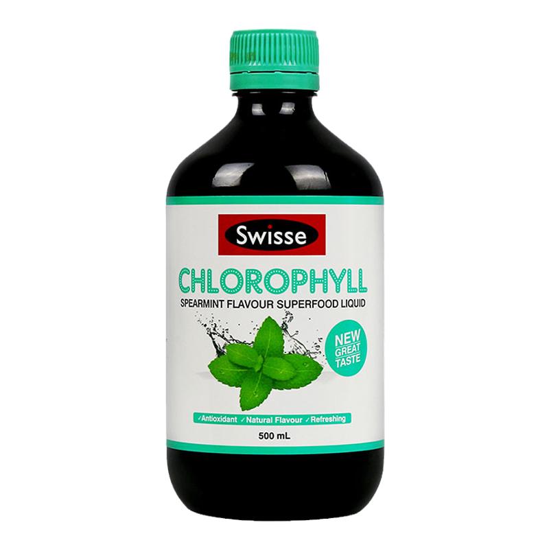 澳洲Swisse叶绿素液口服液清肠排肠薄荷味500ml/瓶清理肠胃清体