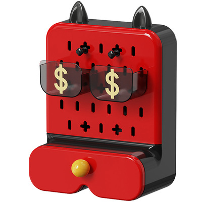 萌狗洞洞板收纳盒抽屉式桌面杂物整理盒置物架办公室工位改造神器