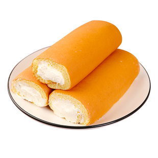 老式奶油面包卷零食蛋糕怀旧童年下午茶甜品网红奶油虎皮瑞士卷