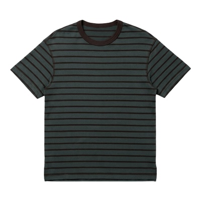 桑蚕丝羊毛条纹百搭短袖T恤上衣