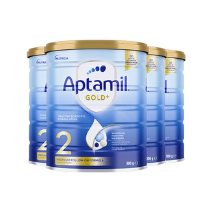 【自营】新西兰爱他美aptamil进口金装较大婴儿奶粉2段*4罐澳洲