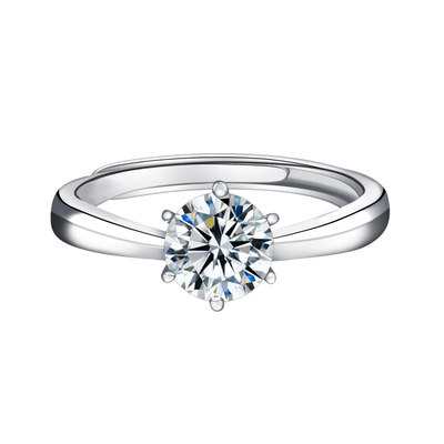 YINNY正品|莫桑石钻戒指女士礼物