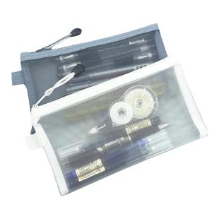 透明网纱笔袋考试专用初中高中男女生小学生网红创意大容量护士简约ins小清新可爱铅笔塑料文具袋可带入考场