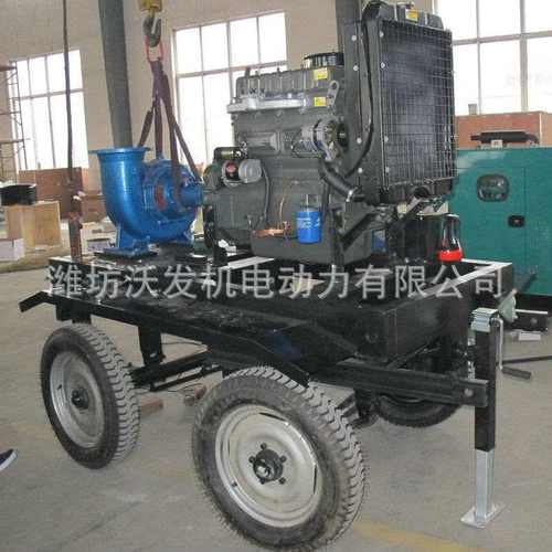 沃发柴油机水泵 卧式可移动柴油发动机水泵