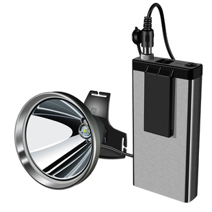 12v分体头灯外接电瓶激光炮强光超长续航充电超亮锂电户外led矿灯