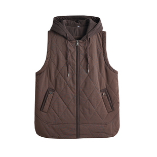 中老年女士外穿棉服马甲特肥大码加绒坎肩外套胖奶奶妈妈冬装新款