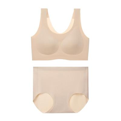 【蜜蜂心愿社】面膜杯大胸无痕内衣莱卡运动背心聚拢内衣文胸