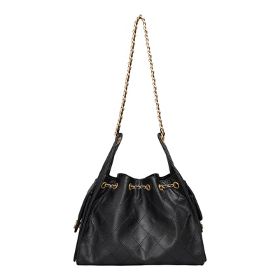 SZA小香风抽绳hobo腋下包女高级感时尚流浪包菱格链条手提单肩包