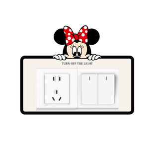 米奇开关边框套开关贴定制高级感电源插座保护套家用开关插座装饰