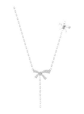 蝴蝶结吊坠项链简约小众设计感