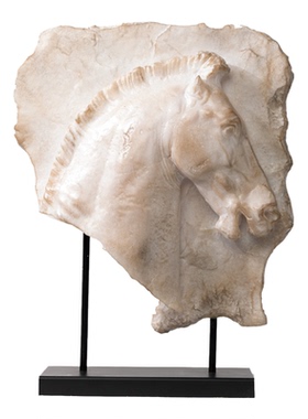 墨非 高级感艺术创意马头雕塑摆件酒店样板房玄关电视柜装饰摆件