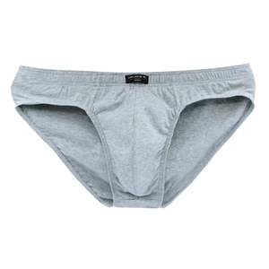 2条男士三角内裤中腰纯棉短裤吸汗透气宽边纯色长绒棉花排湿裤衩