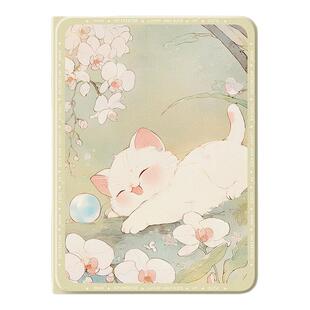 适用于苹果ipadair6平板保护套air5古风小猫ipad10第9代8国风ipadpro11保护壳mini7好看air3迷你4带笔槽mini2