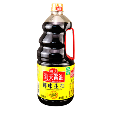 海天酱油鲜味生抽1900ml酿造黄豆酱油家用红烧凉拌炒菜调味料商用