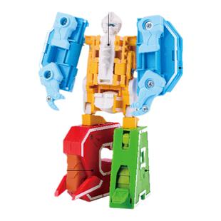 字母变形玩具儿童益智拼装数字机器人合体百变金刚恐龙机甲男孩26