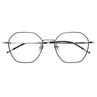 LOHO防蓝光眼镜抗辐射疲劳女男款无度数平光眼镜框超轻全钛眼镜架