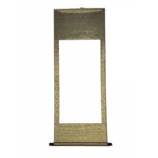 宣纸熟宣画轴工笔画小楷藏文四尺宣纸全绫精裱挂轴书法卷轴