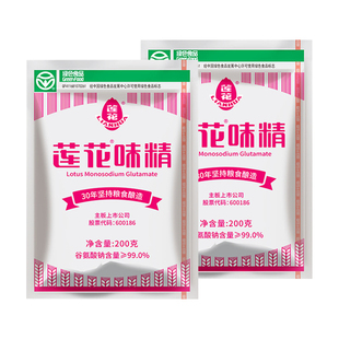 老牌子莲花味精200g家用大袋调味品0添加无盐味精粉代鸡精调味料