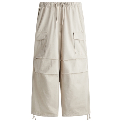 HM男装休闲裤春季宽松时尚棉质梭织美式直筒工装裤1300095